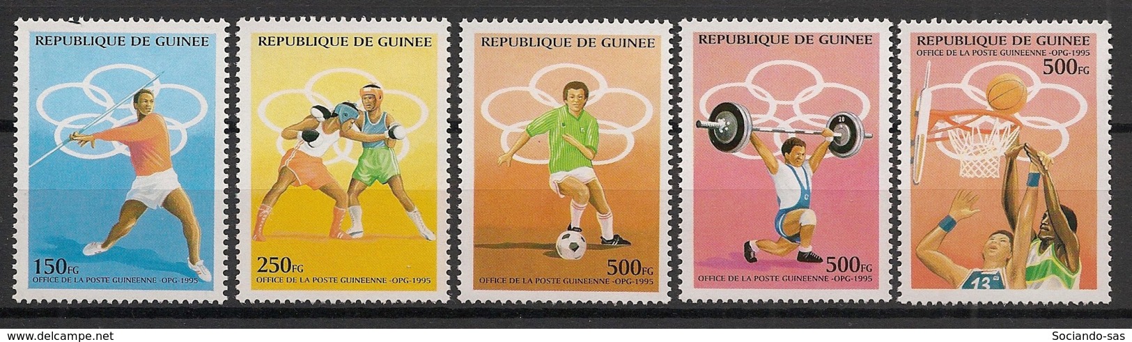 Guinée - 1995 - N°Yv. 1051A à 1051E - Olympics / Atlanta 96 - Neuf Luxe ** / MNH / Postfrisch - Sommer 1996: Atlanta