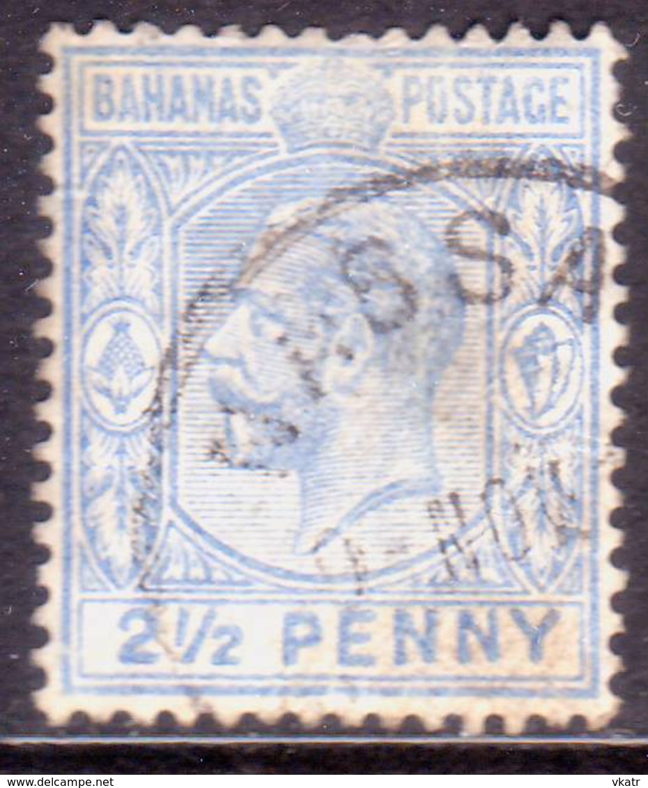 BAHAMAS 1912 SG #84 2½d Deep Dull Blue Used Wmk Mult.Crown CA CV £42 - 1859-1963 Colonia Britannica