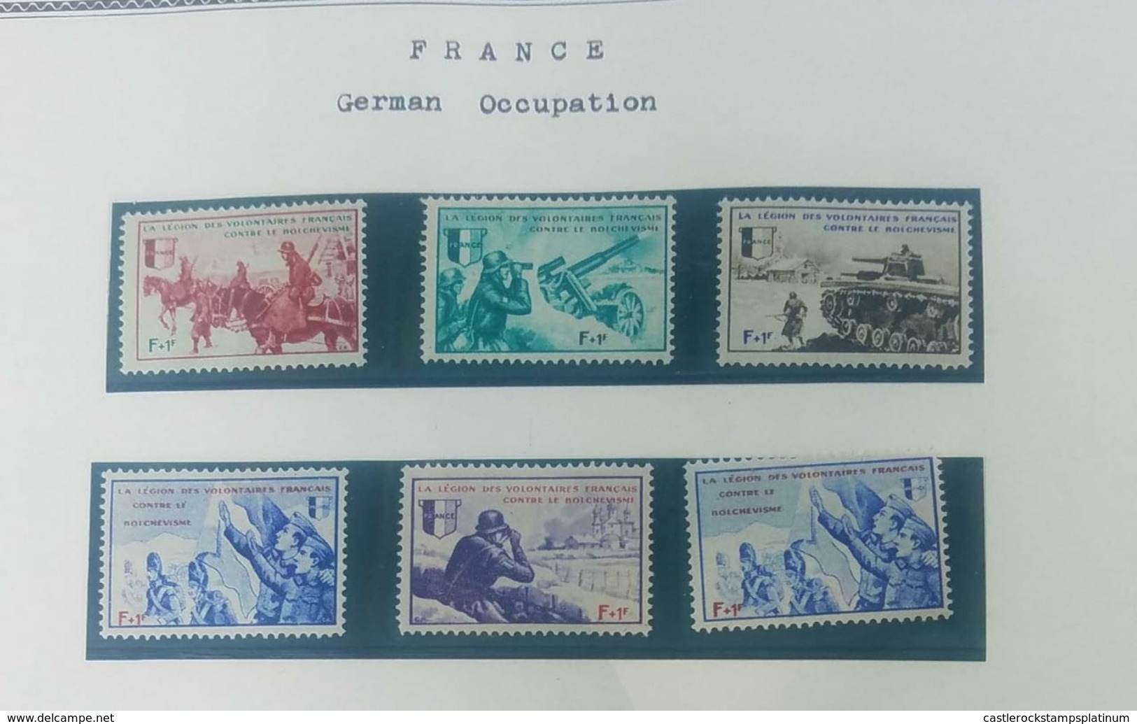 O) 1942 FRANCE, BOLCHEVISME, SOLDIER, VOLUNTEERS FRENCH, XF - Unused Stamps