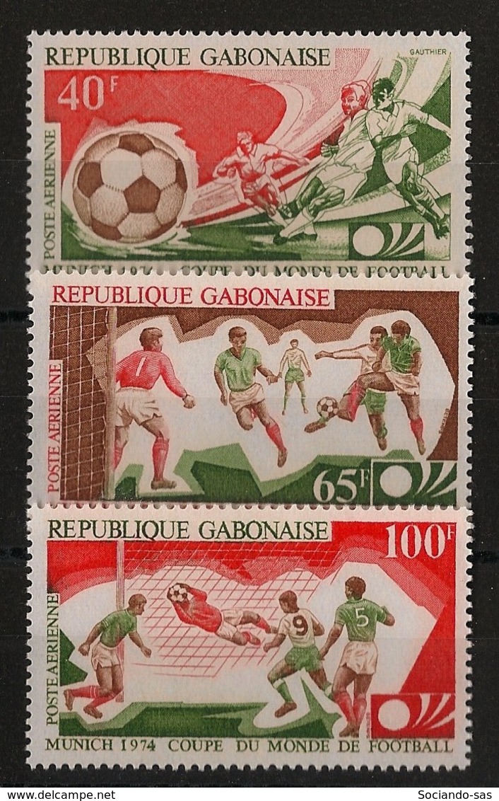 Gabon - 1974 - Poste Aérienne PA N°Yv. 152 à 154 - Football World Cup / Germany - Neuf Luxe ** / MNH / Postfrisch - 1974 – Germania Ovest