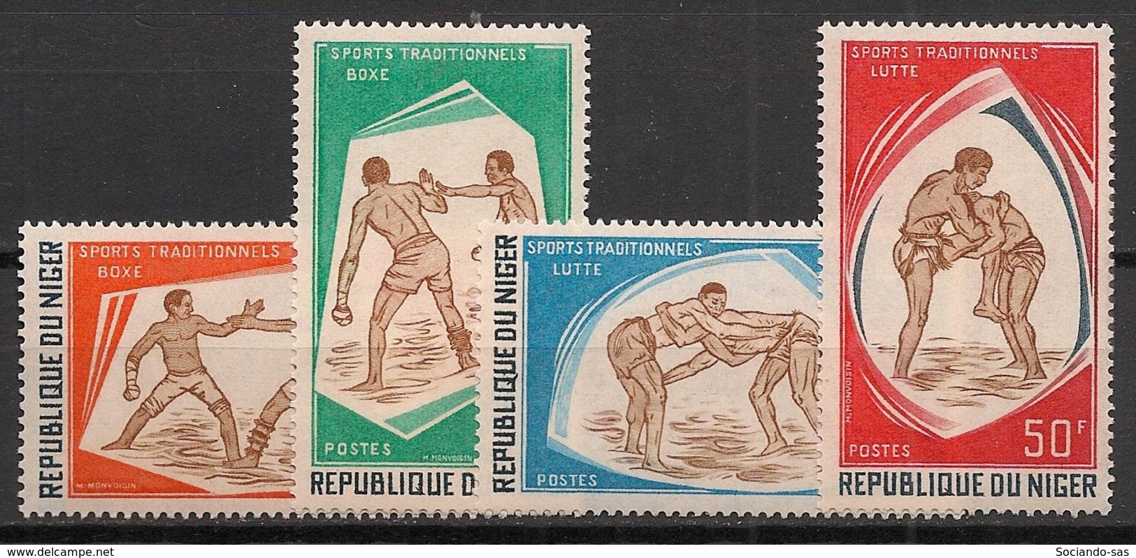 Niger - 1975 - N°Yv. 333 à 336 - Sports Traditionnels - Neuf Luxe ** / MNH / Postfrisch - Autres & Non Classés