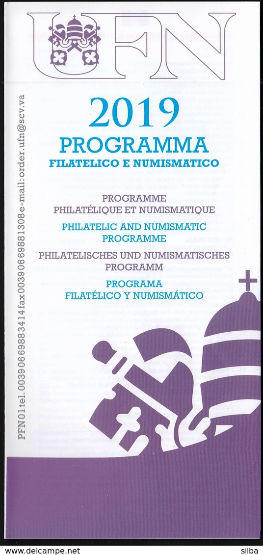 Vatican 2019 / Philatelic And Numismatic Programme / Prospectus, Leaflet, Brochure - Lettres & Documents