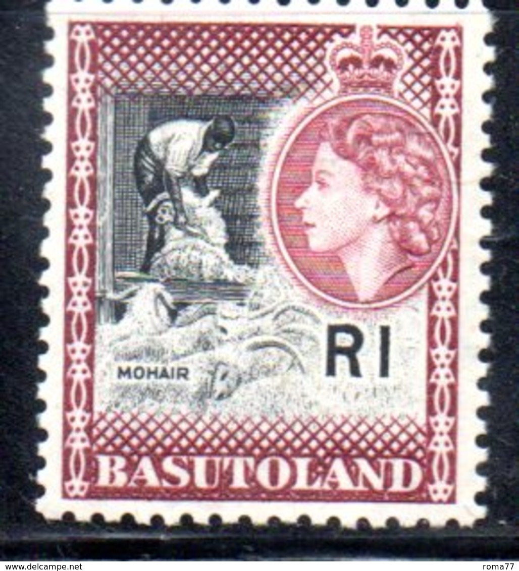 APR79 - BASUTOLAND 1961 , 1 Rand Yvert N. 82  *  Linguellato (2380A) . - 1933-1964 Colonia Britannica