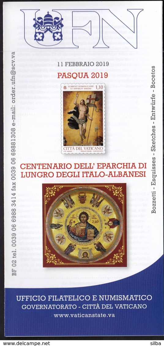 Vatican 2019 / Easter, Centenary Of The Eparchy Of Lungro Of The Italo-Albanians / Prospectus, Leaflet, Brochure - Lettres & Documents