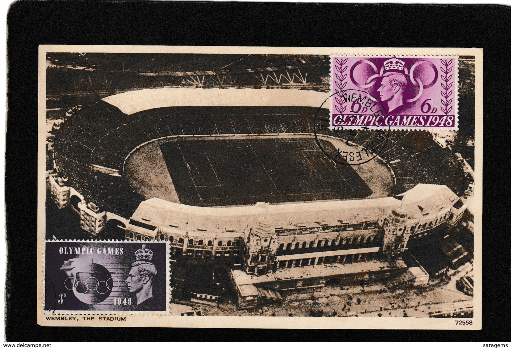 UK-Wembly Stadium,Olympic Games 1948 - Antique Postcard - Autres & Non Classés