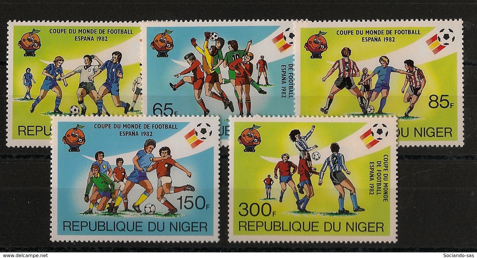 Niger - 1981 - N°Yv. 550 à 554 - Football World Cup / Espana 82 - Neuf Luxe ** / MNH / Postfrisch - 1982 – Espagne