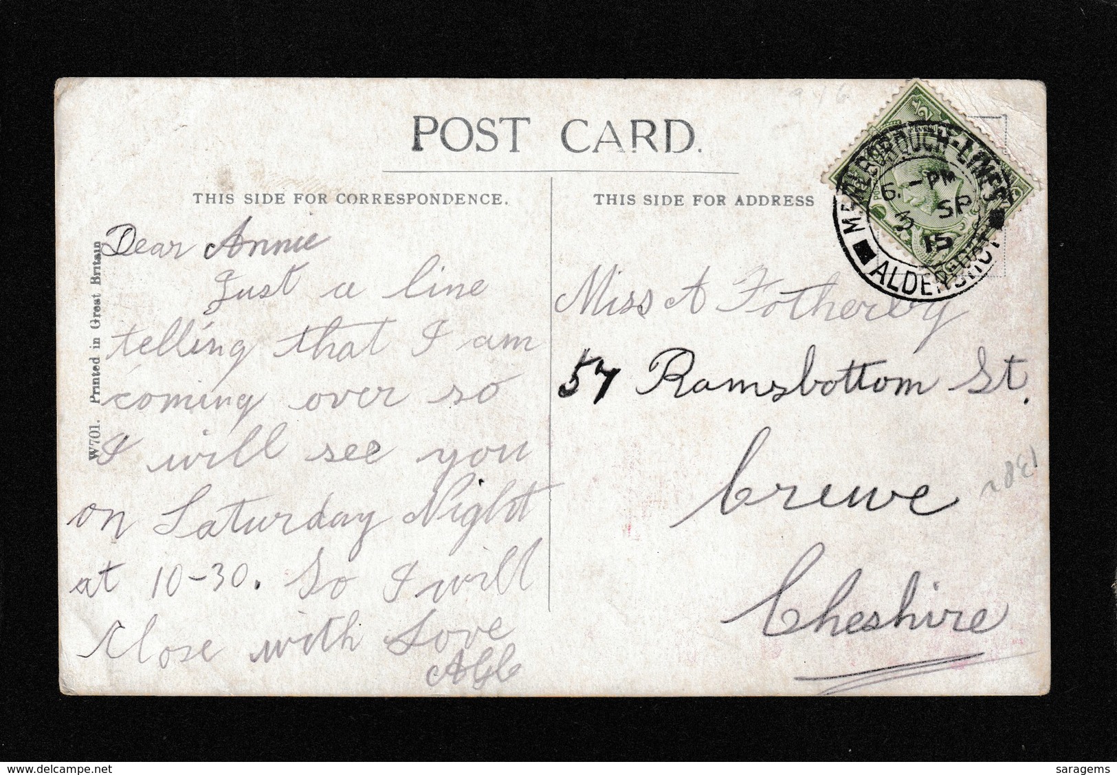 UK-Couple Under Zeppelin"Expecting To Leave"J.Forder Art 1915 - Antique Postcard - Autres & Non Classés
