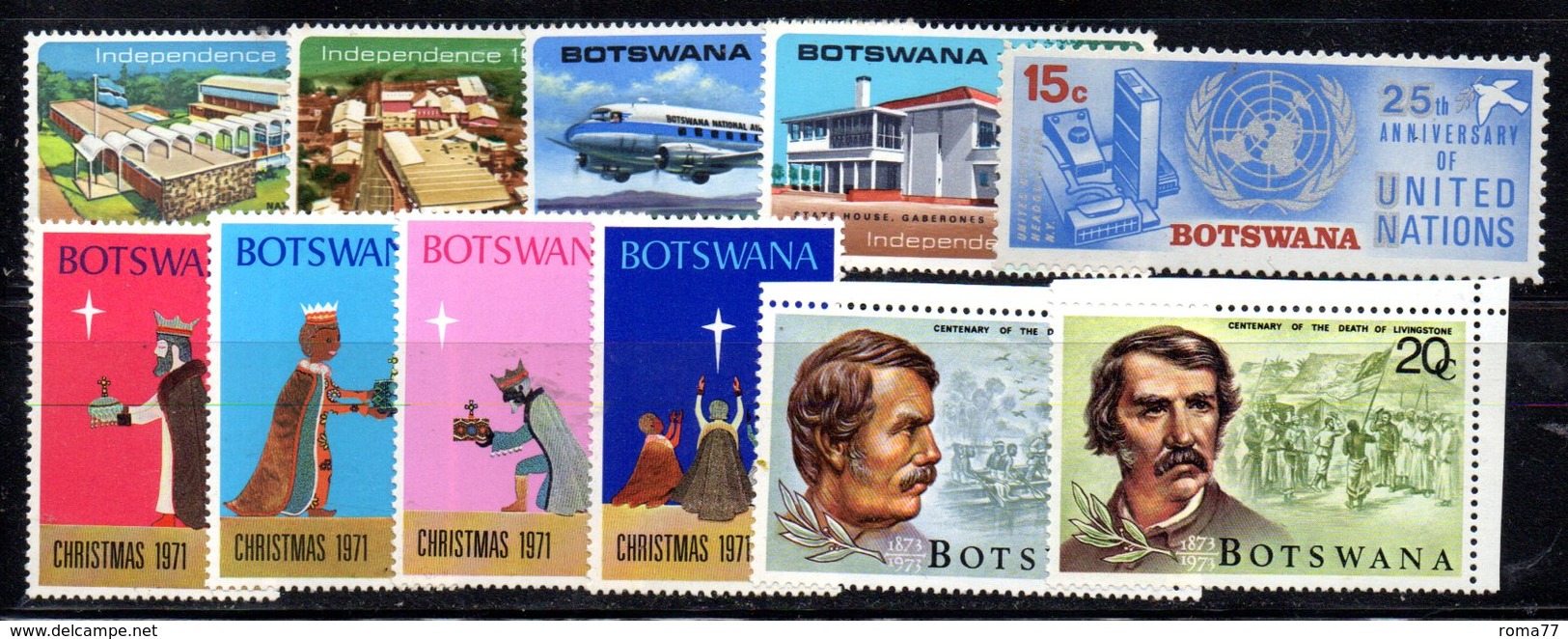 APR625 - BOTSWANA  , Alcuni Valori Con Gomma Integra  ***  MNH  (2380A) . - Botswana (1966-...)