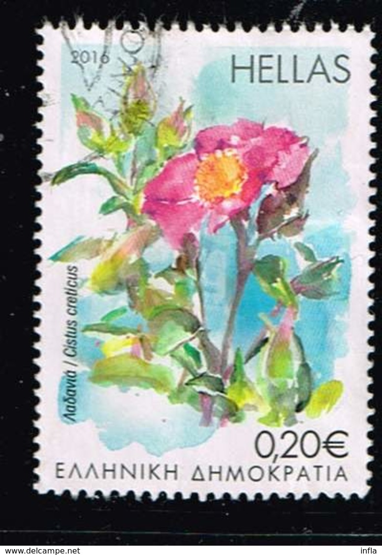 Griechenland 2016, Michel # 2924 O Cistus Creticus - Gebraucht