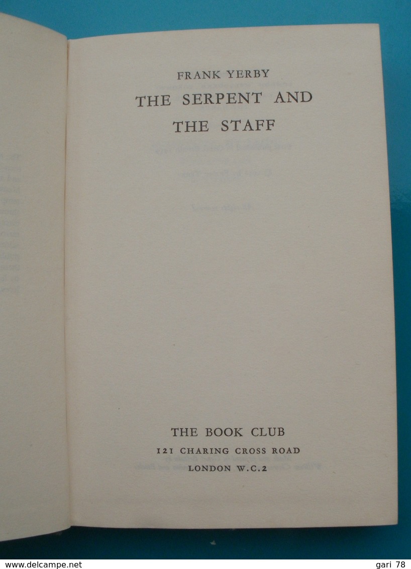Frank YERBY The Serpent And The Staff - Autres & Non Classés