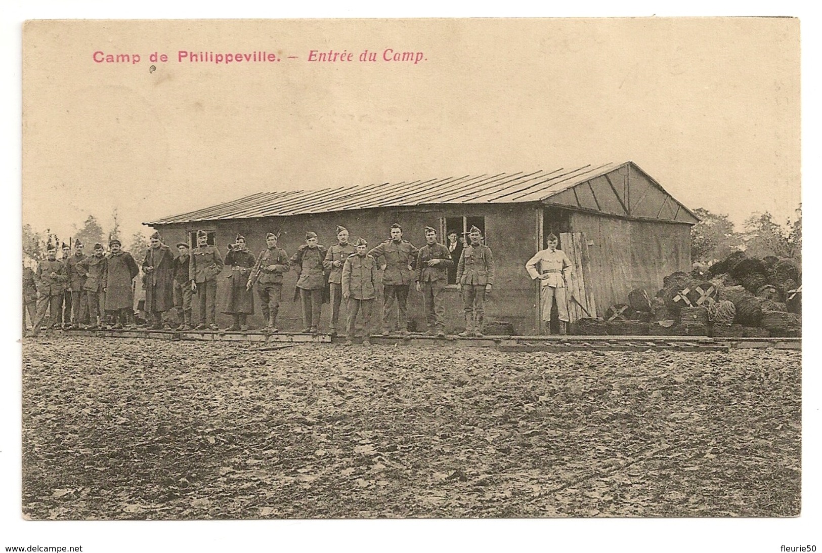 Camp De PHILIPPEVILLE - Entrée Du Camp. Oblitérations Silenrieux Et Philippeville 1920. - Casernes