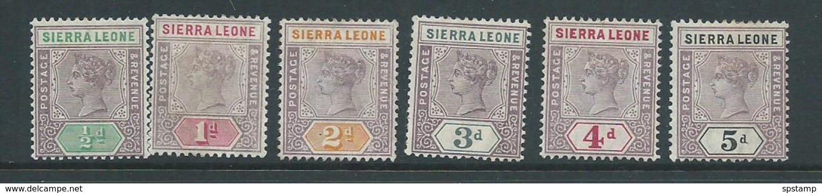 Sierra Leone 1896 QV 6 Values To 5d Mint / Unused - Sierra Leone (...-1960)