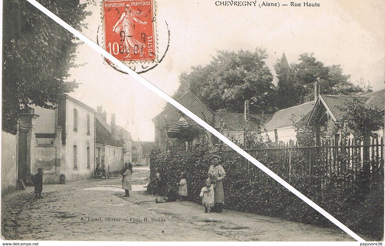 CHEVREGNY (Aisne) - Rue Haute - Animée - Other & Unclassified