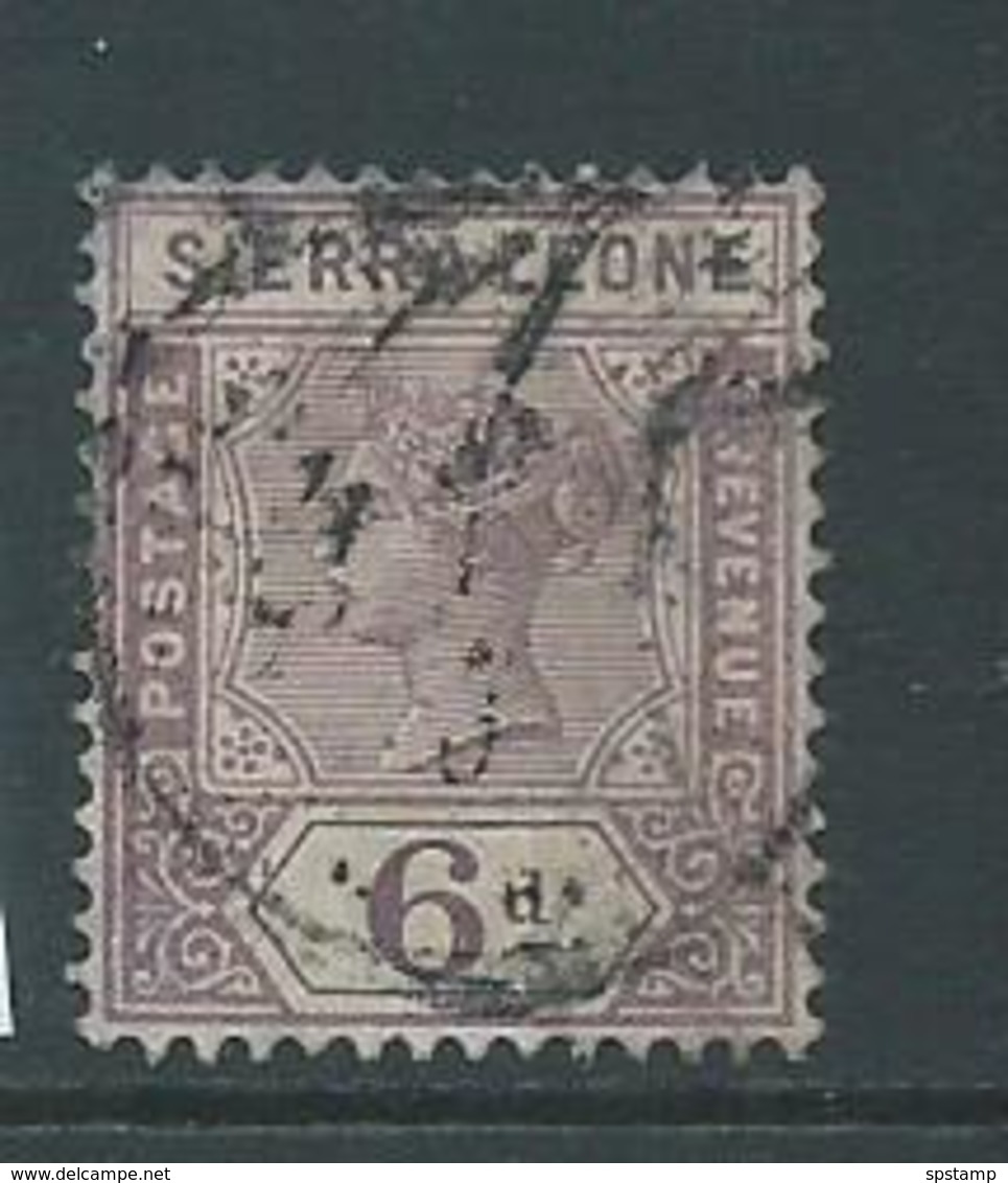 Sierra Leone 1896 QV 6d Sound Used - Sierra Leone (...-1960)