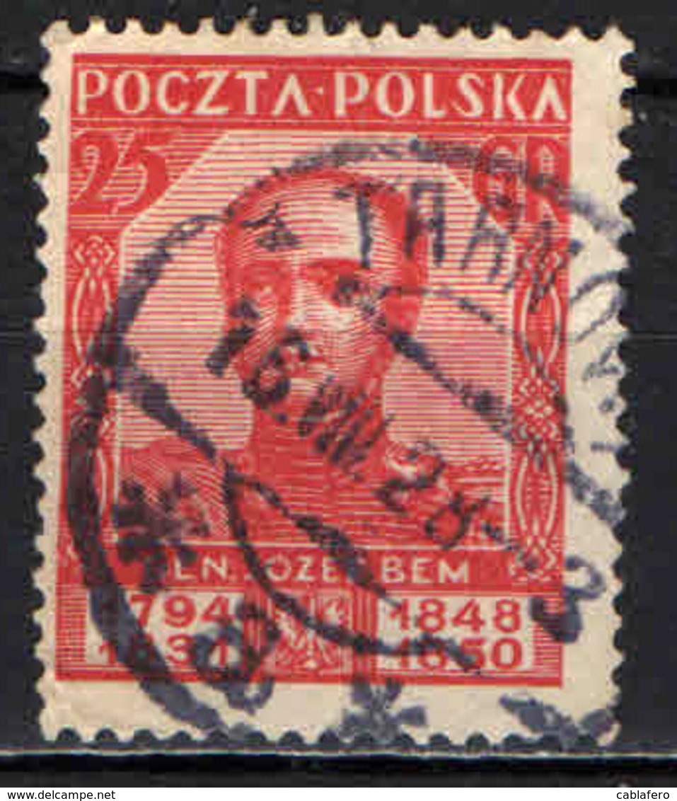 POLONIA - 1928 - GENERALE JOZEF BEM - USATO - Usati