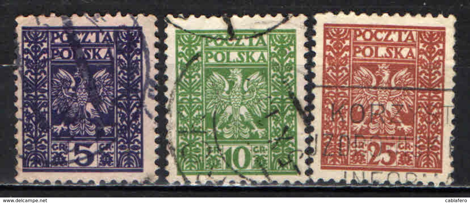 POLONIA - 1928 - STEMMA DELLA POLONIA - USATI - Usati