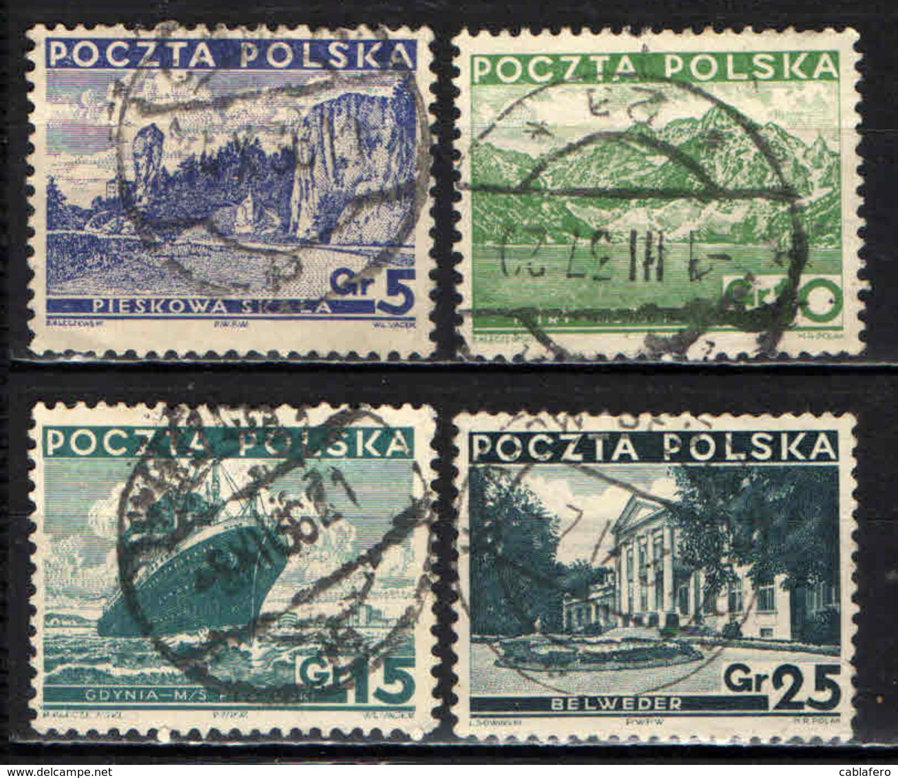 POLONIA - 1935 - MONUMENTI DELLA POLONIA - USATI - Usati