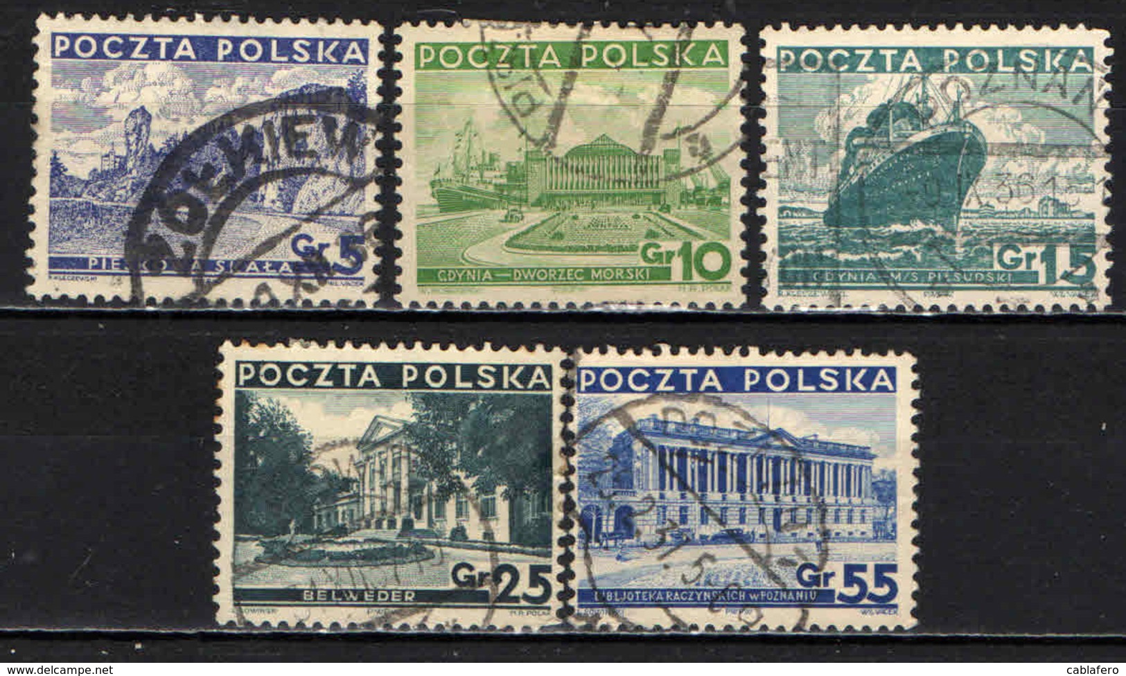 POLONIA - 1935 - MONUMENTI DELLA POLONIA - USATI - Usati