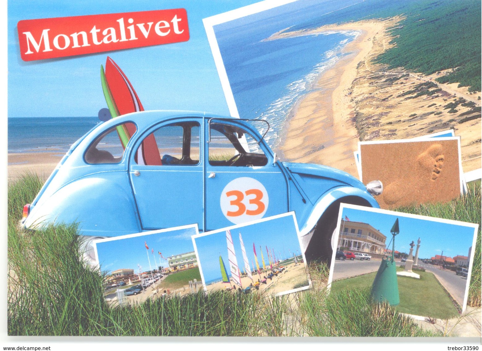 2CV Montalivet Avec Surfs Numéro 33 Editions ARTHAUD As De Coeur - Autres & Non Classés