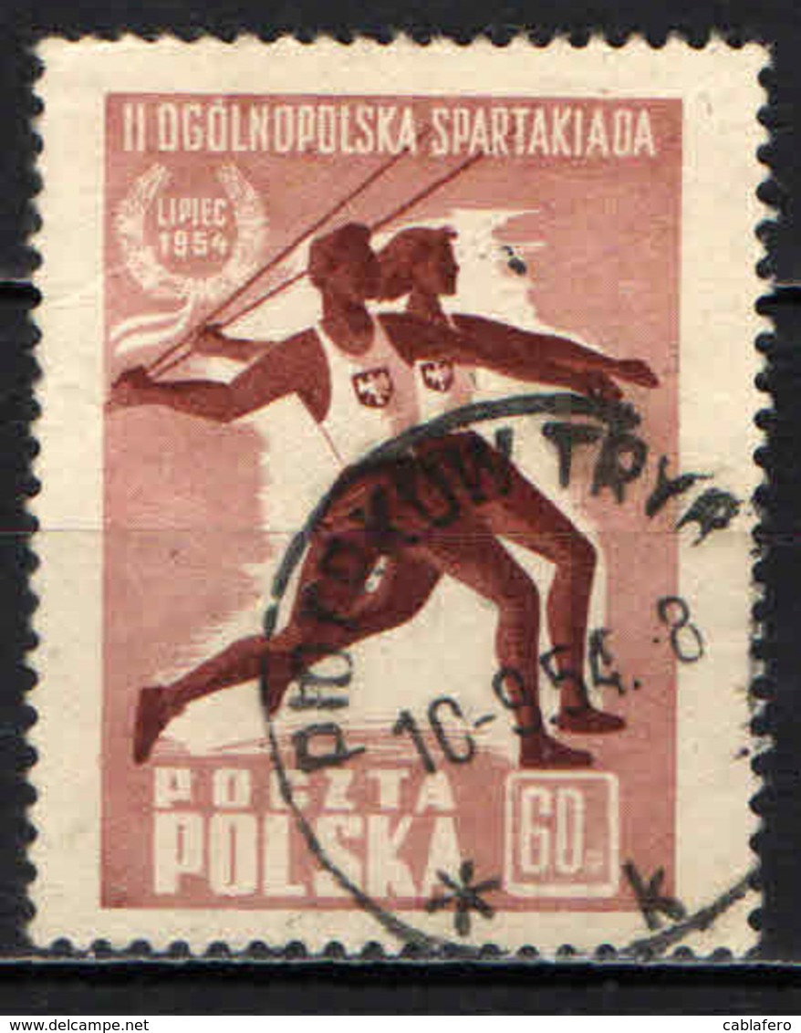 POLONIA - 1954 - SPORT ESTIVI - USATO - Usati