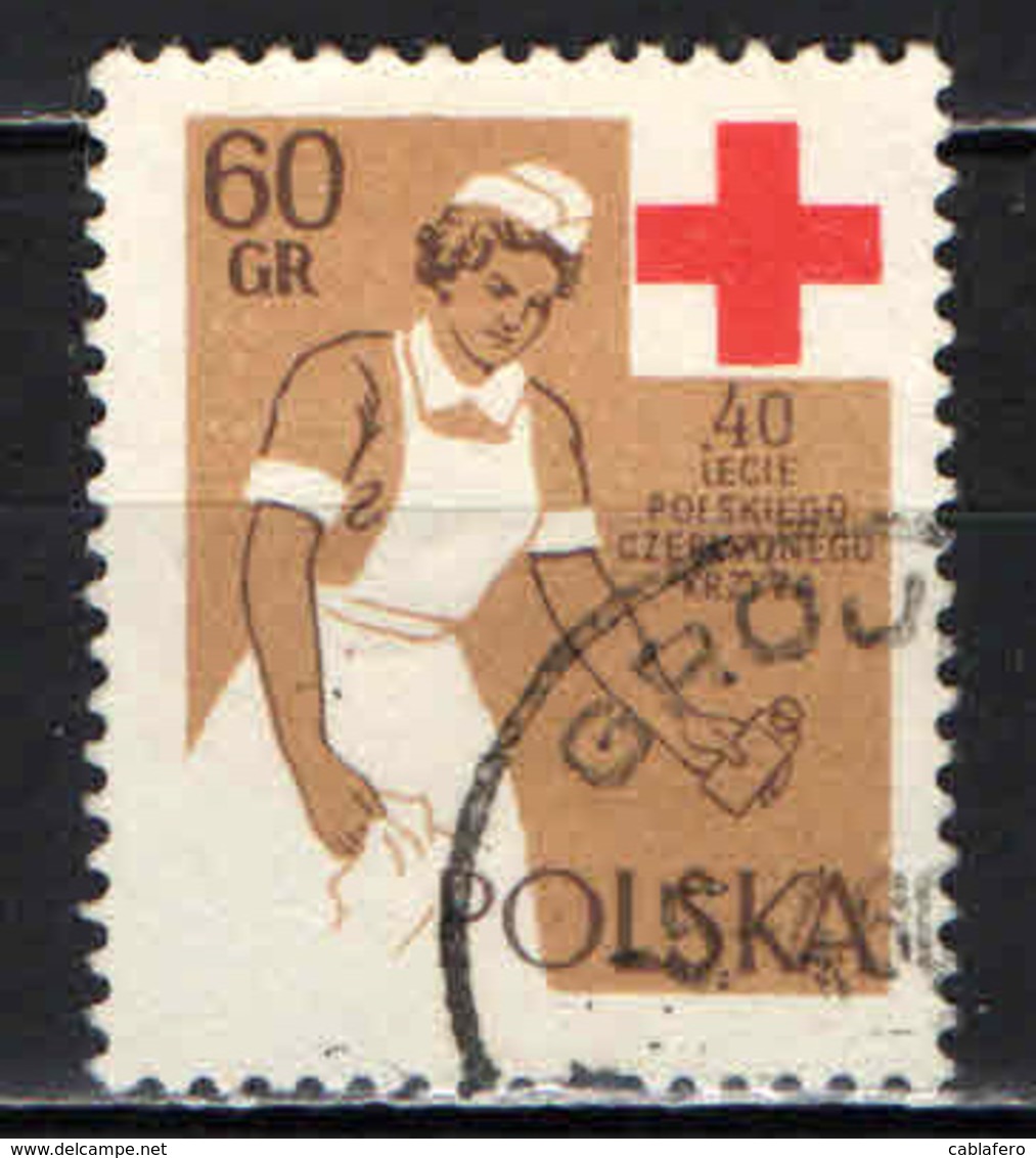 POLONIA - 1959 - CROCE ROSSA - USATO - Oblitérés