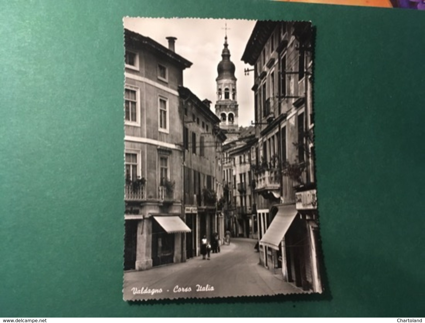 Cartolina Valdagno - Corso Italia - 1958 - Vicenza