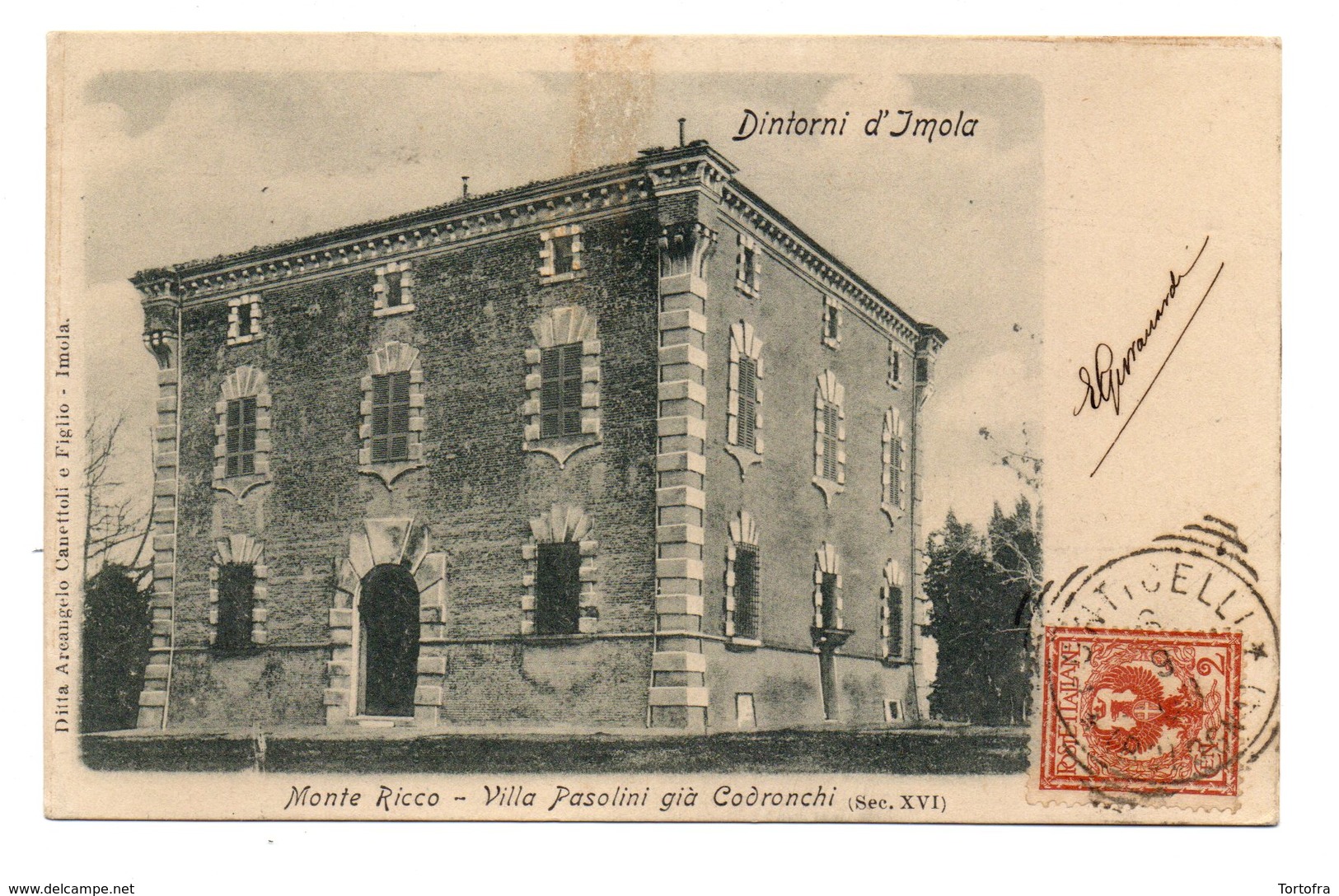 DINTORNI D'IMOLA MONTE RICCO VILLA PASOLINI GIA' CODRONCHI  1903 - Imola