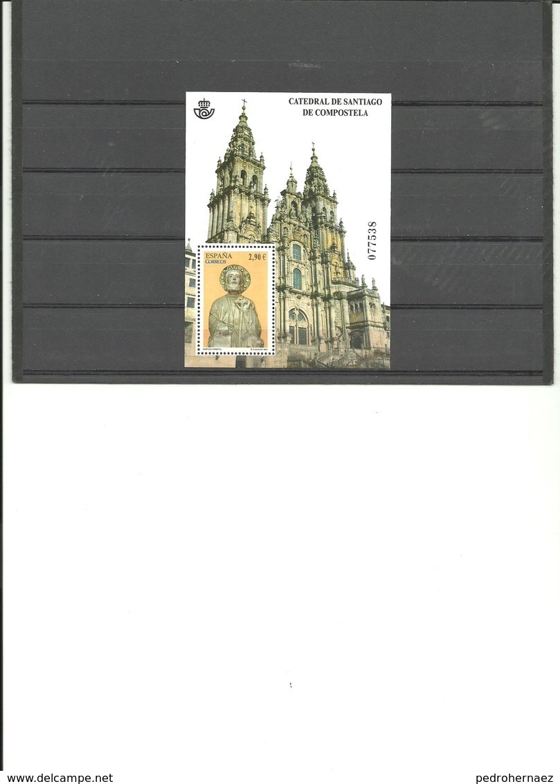 ESPAÑA-Hoja Bloque 4729 Catedral De Santiago De Compostela Sellos Nuevos Sin Fijasellos (según Foto) - Blocks & Sheetlets & Panes
