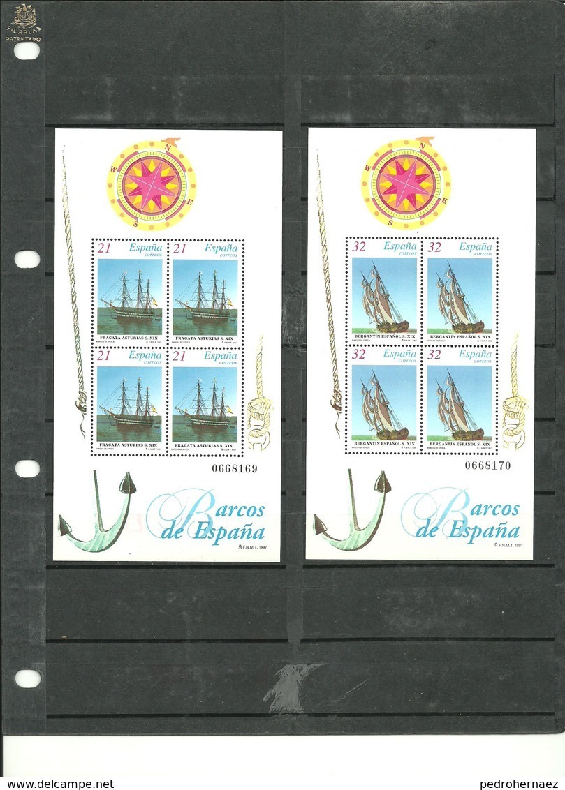 ESPAÑA-Hoja Bloque 3477/78 Barcos De Epoca  Sellos Nuevos Sin Fijasellos (según Foto) - Blocs & Hojas