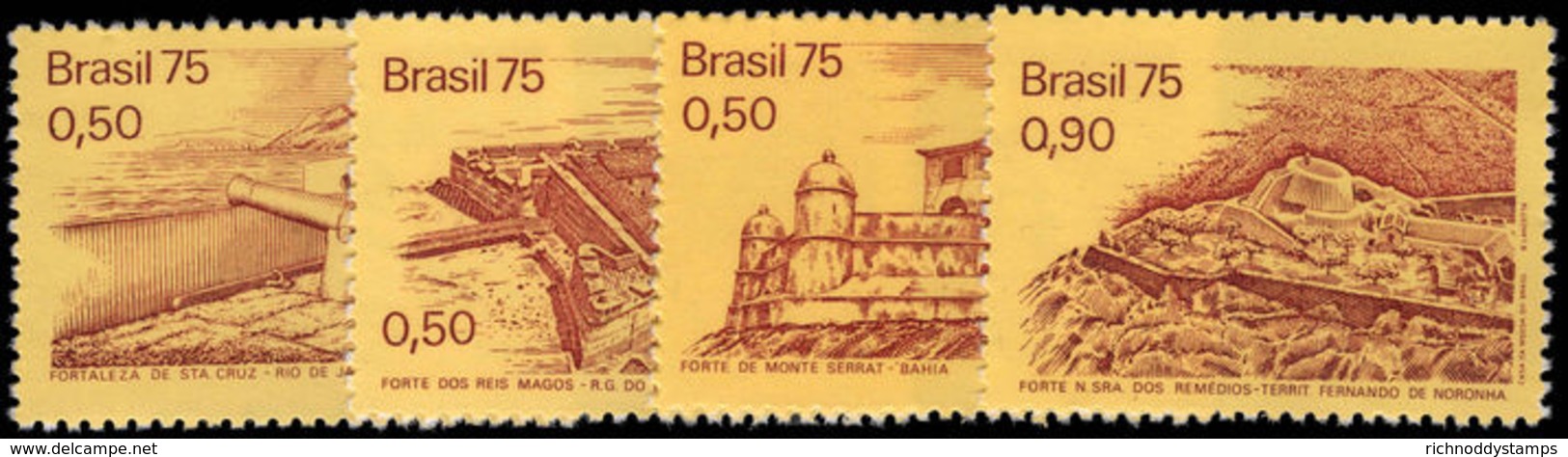 Brazil 1975 Colonial Forts Unmounted Mint. - Unused Stamps