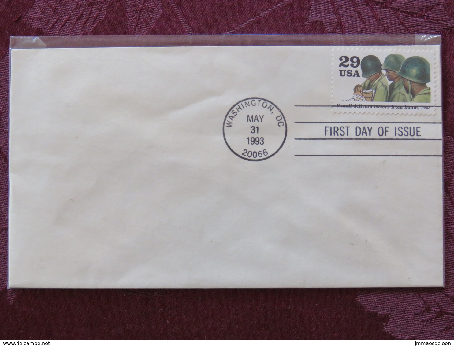 USA 1993 FDC Cover Washington - World War II Events 1943 - V-mail Delivers Letters From Home - Lettres & Documents