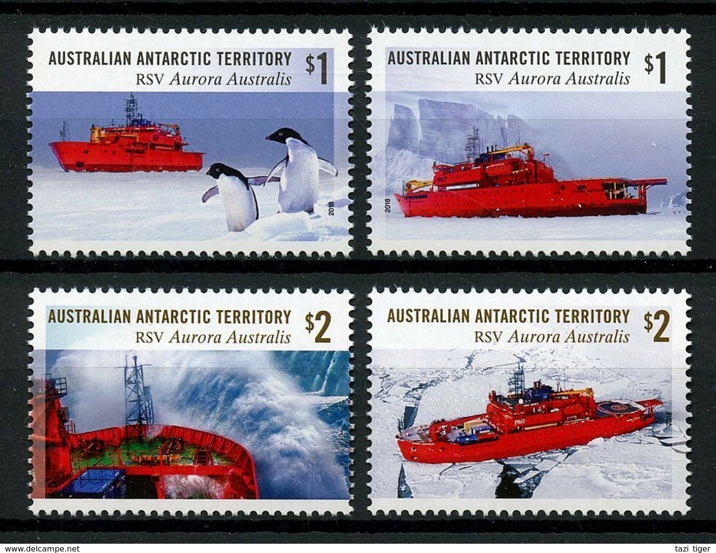 AUSTRALIAN ANTARCTIC TERRITORY (AAT) • 2018 • RSV Aurora Australis: 30 Years • MNH (4) - Unused Stamps