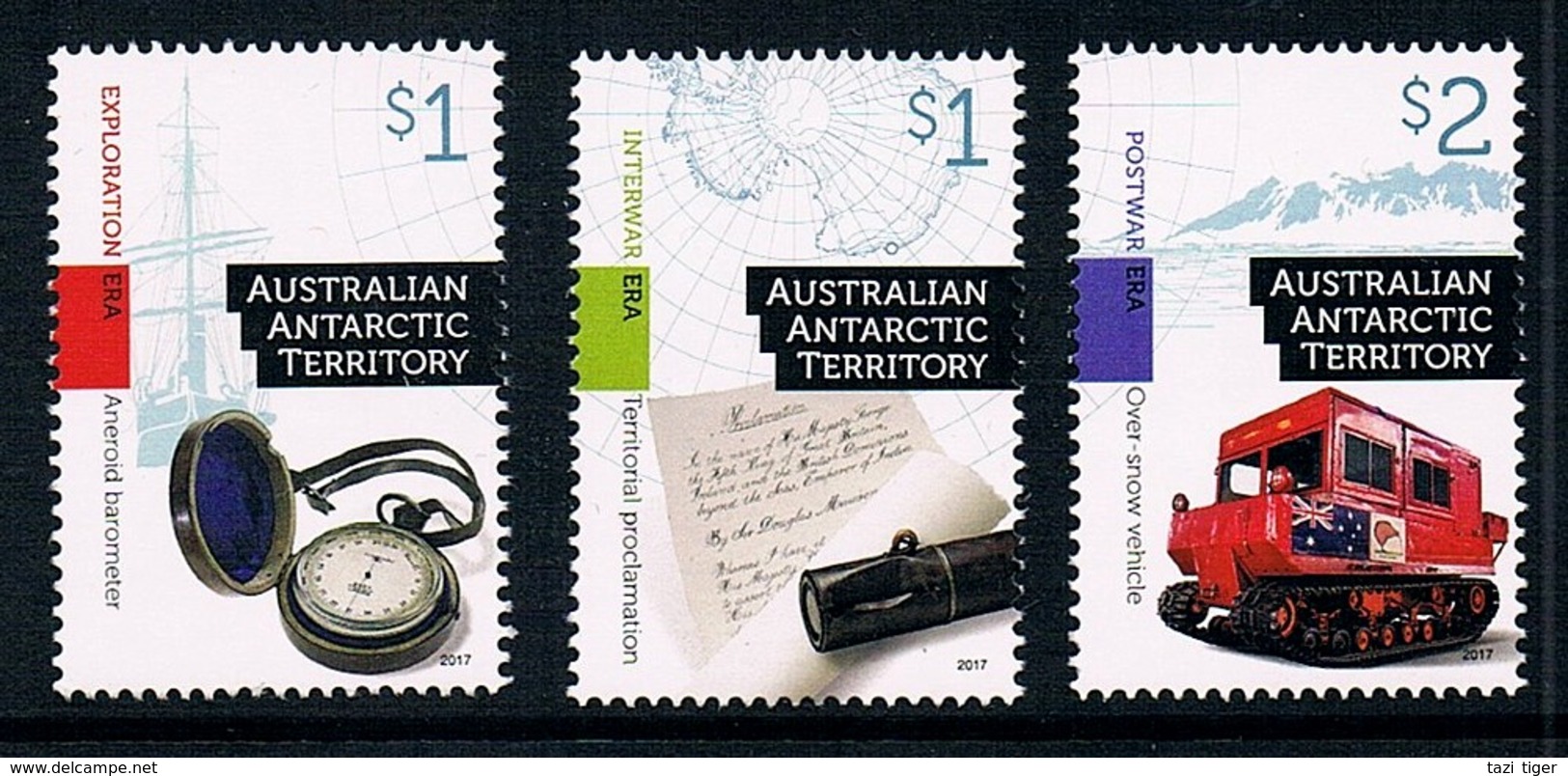 AUSTRALIAN ANTARCTIC TERRITORY (AAT) • 2017 • Cultural Heritage • MNH (3) - Nuovi