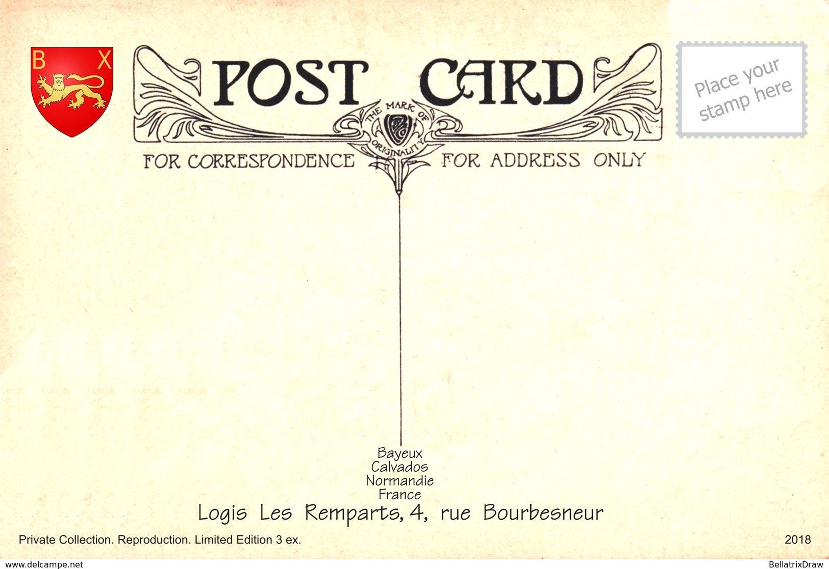 Postcards, REPRODUCTION, Communes of France, Bayeux, duplex VIII, 54 pcs. (338-391)