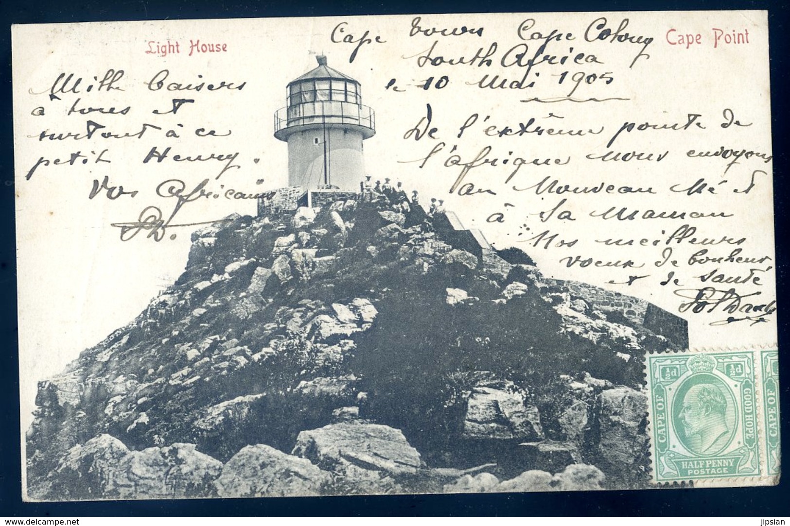 Cpa D' Afrique Du Sud South Africa -- Envoyée De Cape Town 1905 -- Cape Point Light House    AFS8 - Afrique Du Sud