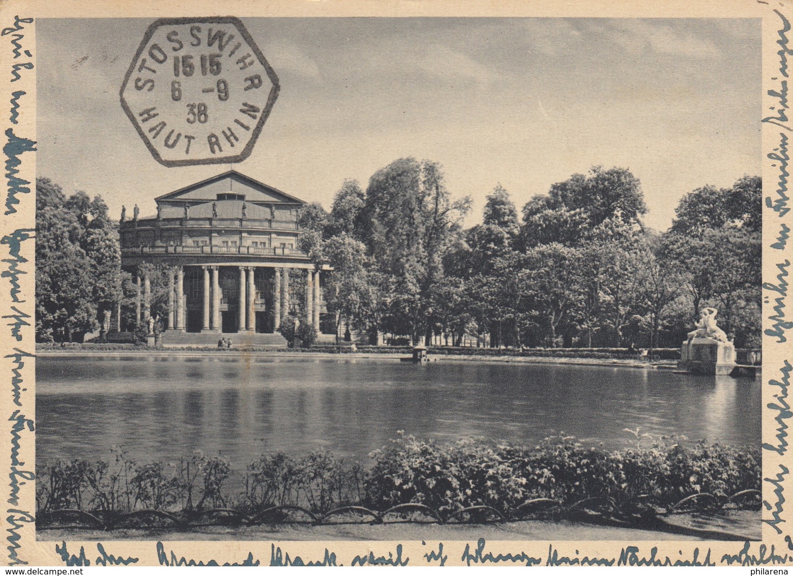 Ansichtskarte 1938 Von Stuttgart Nach Munsterthal/Stosswihr, Retour - Autres & Non Classés