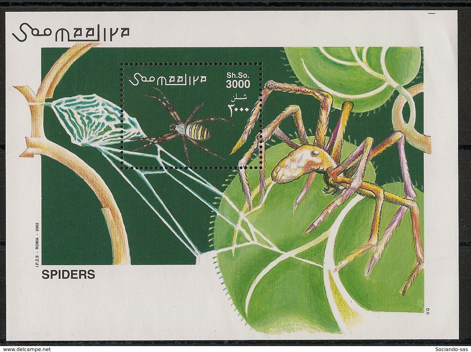 Somalia - 2002 - N°Mi. Bloc BL 98 - Spiders - Neuf Luxe ** / MNH / Postfrisch - Spinnen