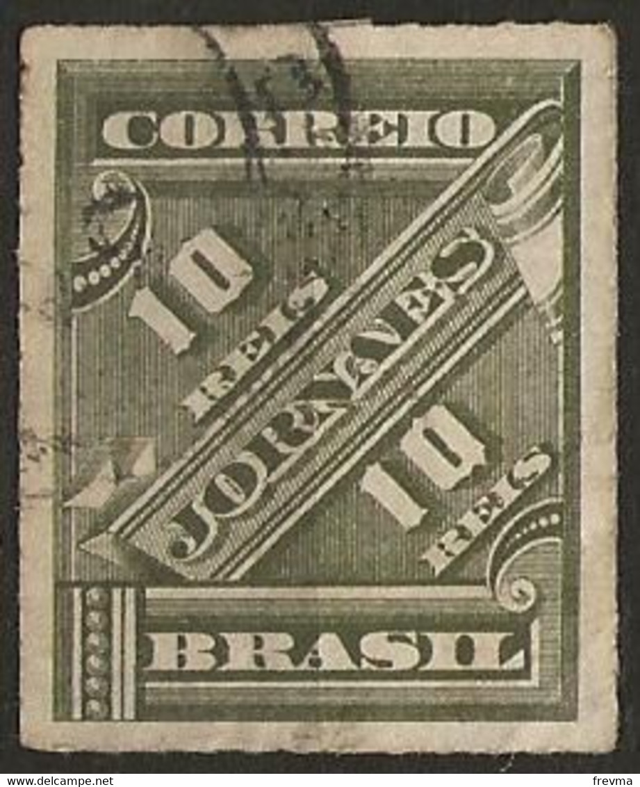 Timbre Bresil 1889 Postage 10r Yvert 10 - Servizio