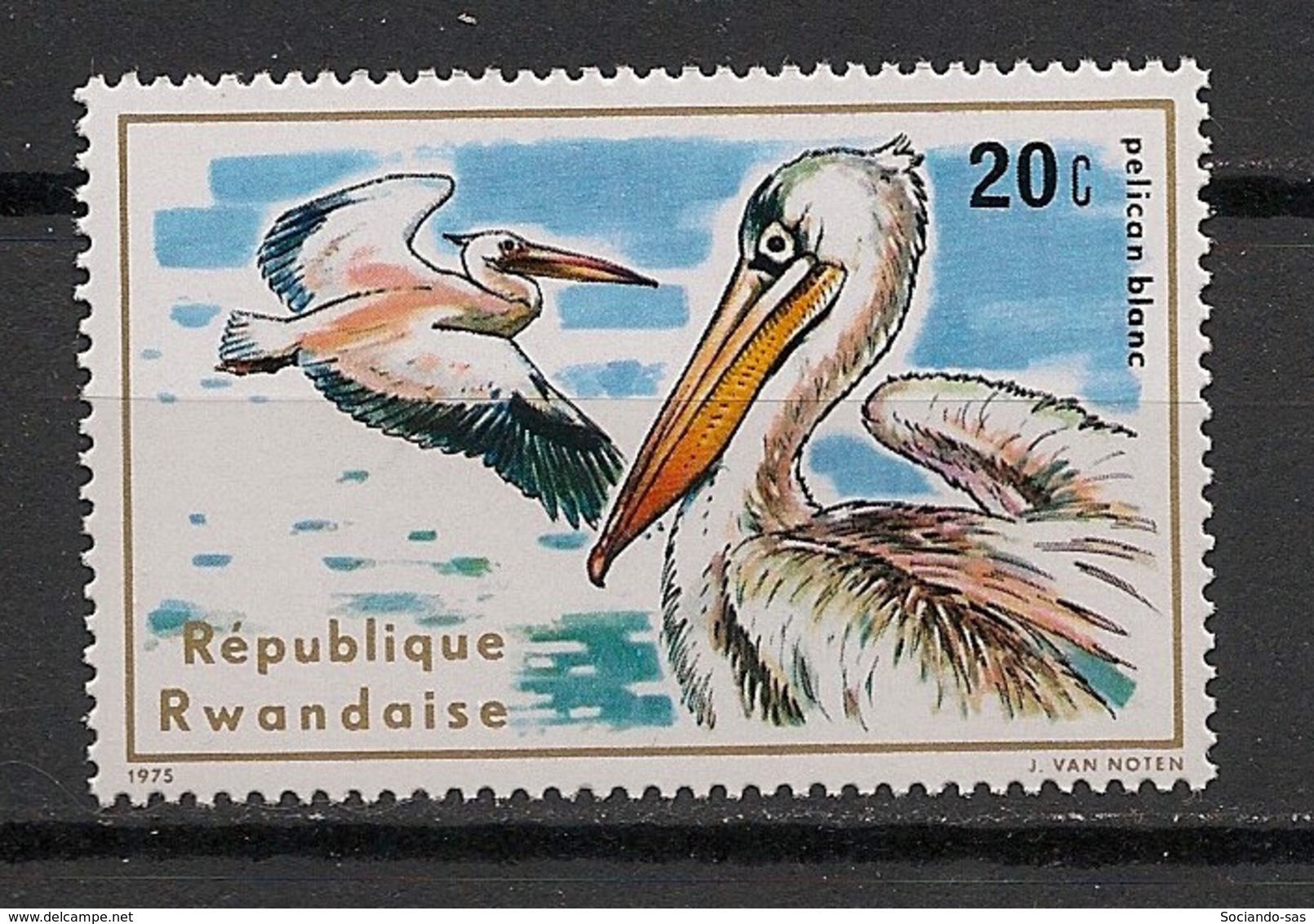 Rwanda - 1973 - N°Yv. 635 - Oiseau / Bird / Pelican - Neuf Luxe ** / MNH / Postfrisch - Pélicans