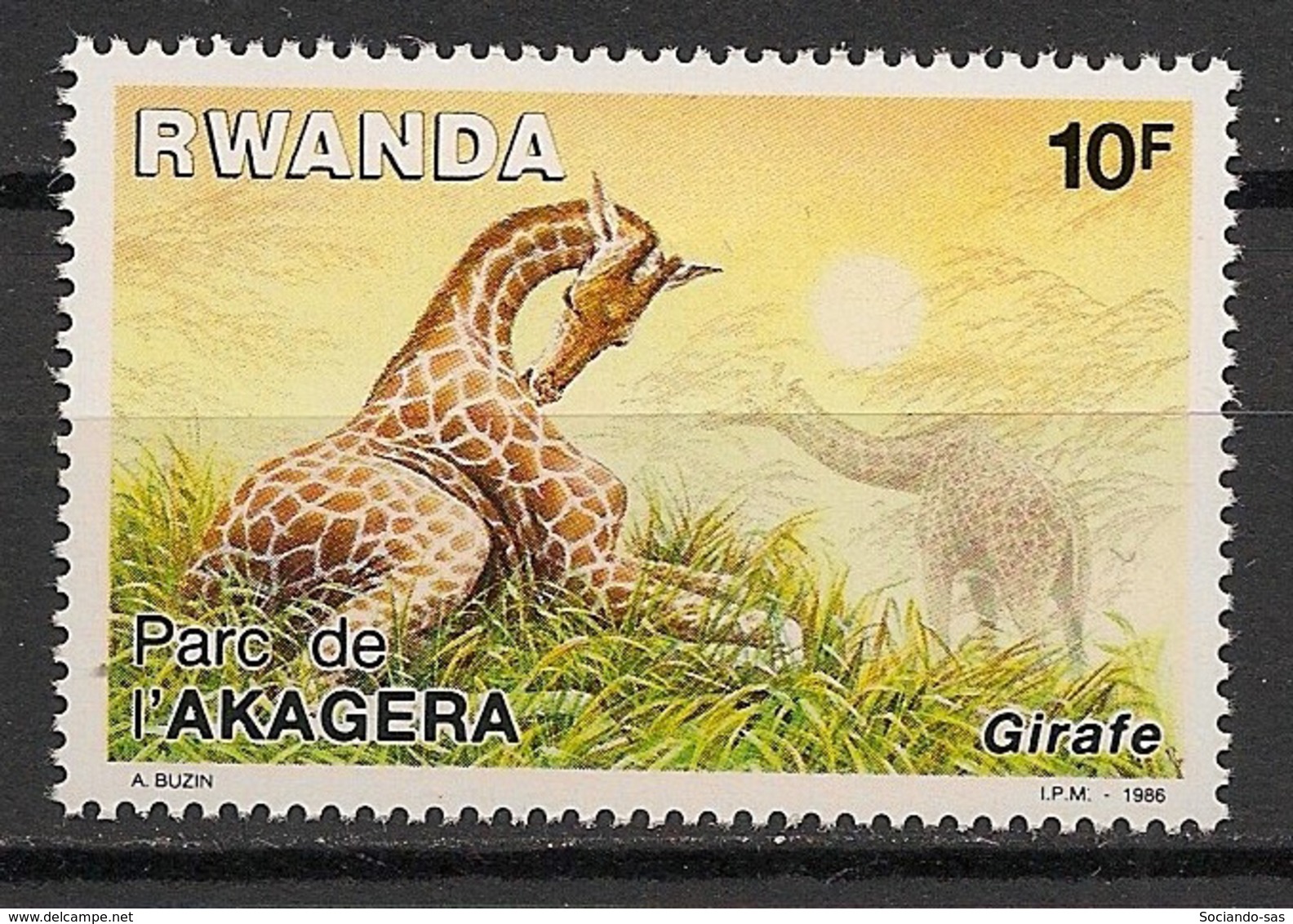 Rwanda - 1986 - N°Yv. 1220 - Girafe - Neuf Luxe ** / MNH / Postfrisch - Giraffes