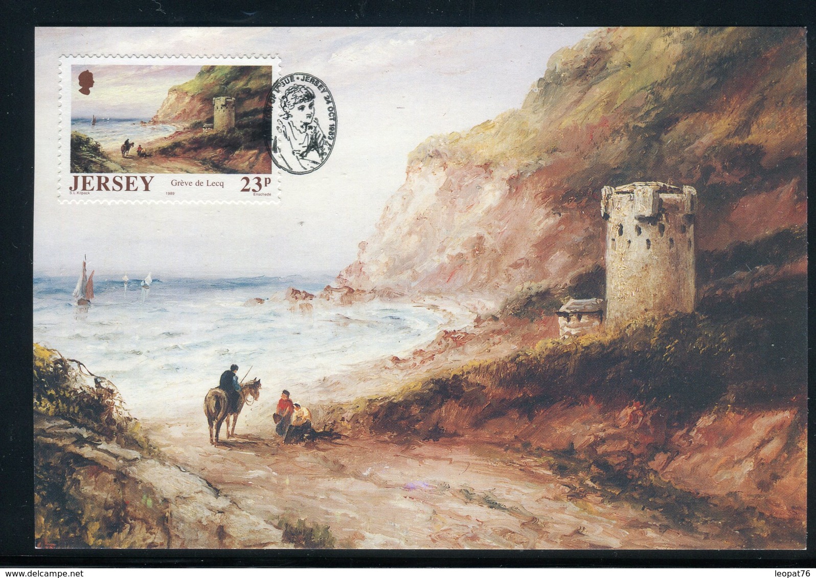 Jersey - Carte Maximum 1989 - Oeuvre De Sarah Louisa Kilpack - Jersey