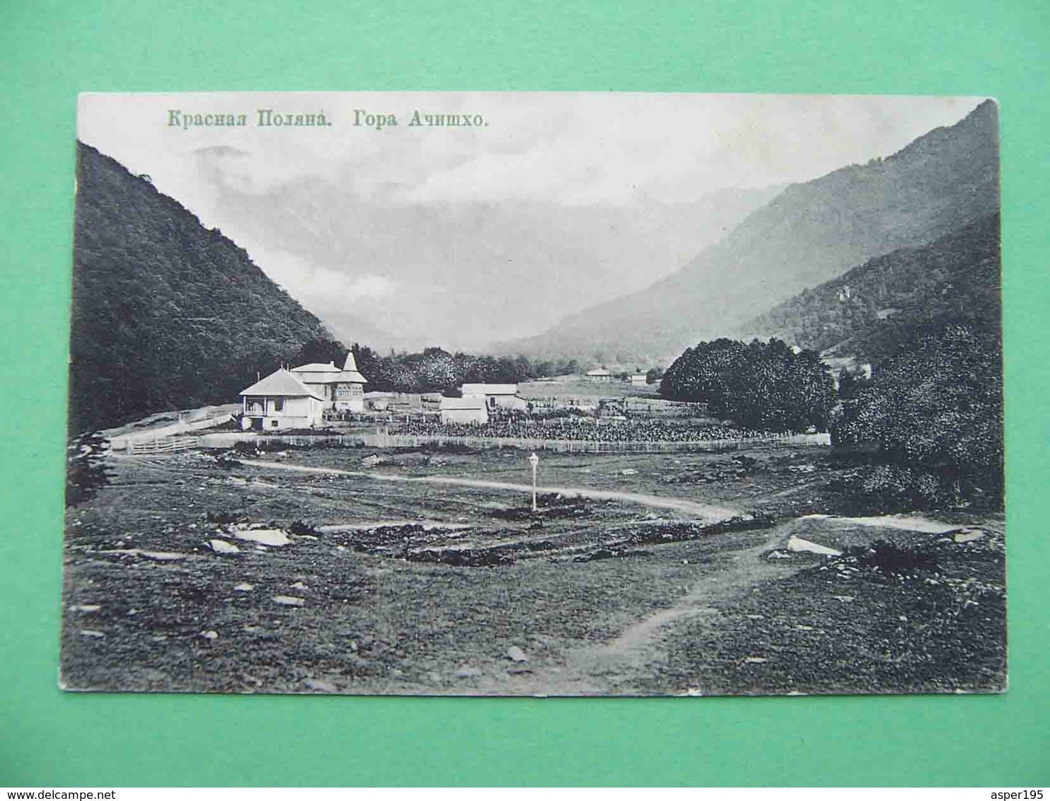 KRASNAYA POLYANA Sochi 1910th Mount Achishkho, Caucasus. Russian Postcard. - Russie