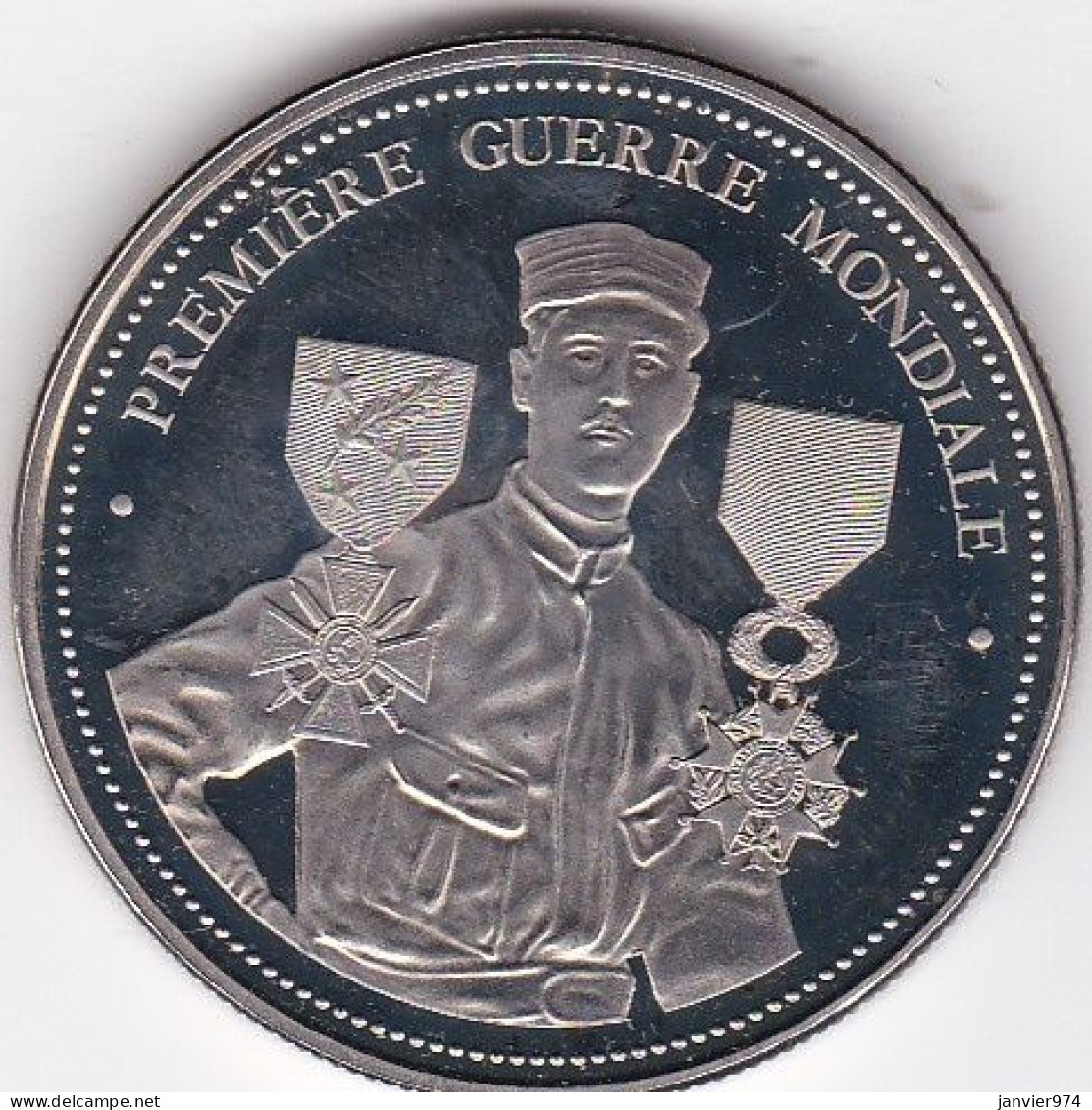 Médaille, Première Guerre Mondiale, Charles De Gaulle, Ve Republique . FDC - Other & Unclassified
