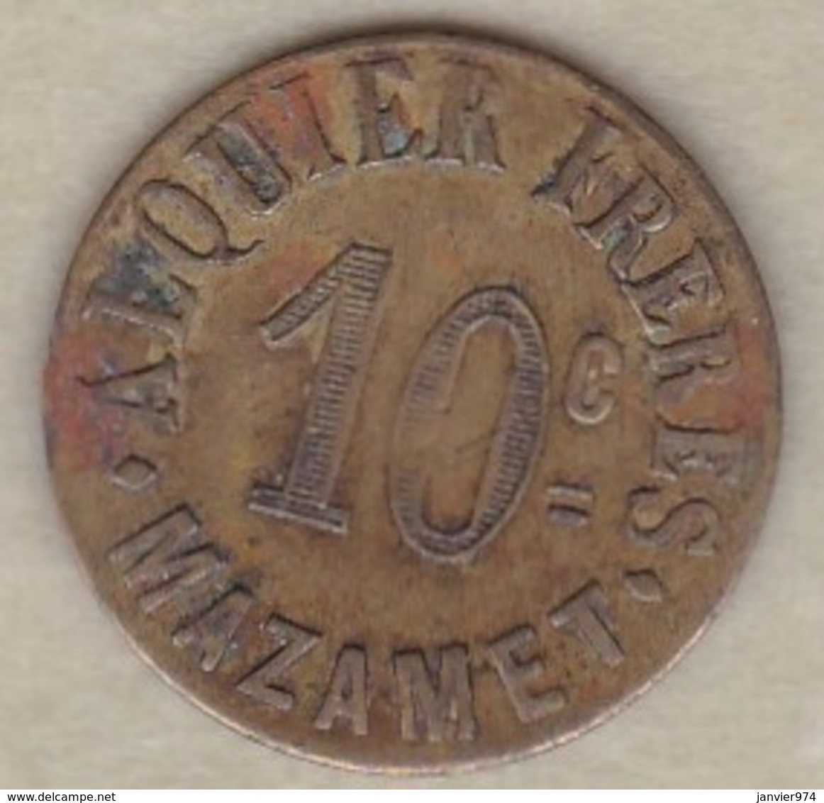 81. Tarn. Ville De Mazamet Alquier Frères. 10 Centimes 1917, En Laiton Rond - Monétaires / De Nécessité