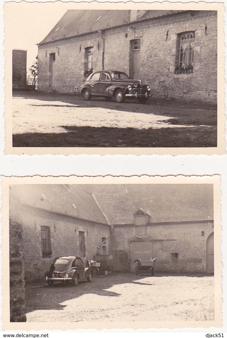 ANCIENNE PHOTO AMATEUR / Old Photograph / Lot De 2 / Voiture Renault ? Peugeot ? - Cars