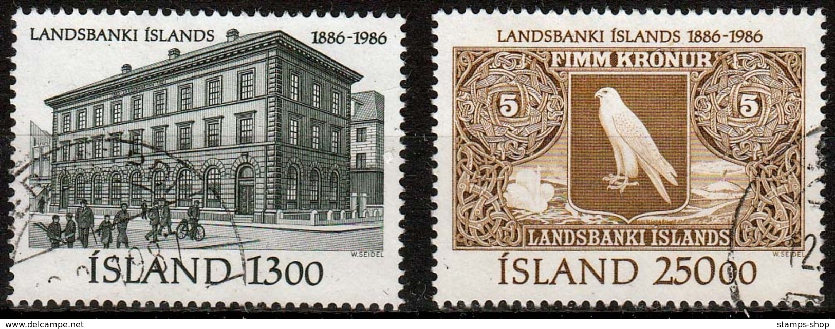 Island MiNr. 652/53 O 100 Jahre Isländische Landesbank - Gebraucht