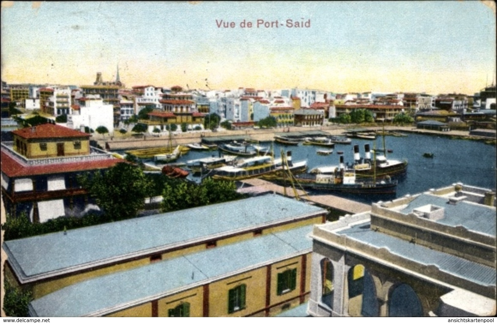 Cp Port Said Ägypten, Panorama Von Der Ortschaft - Ohne Zuordnung