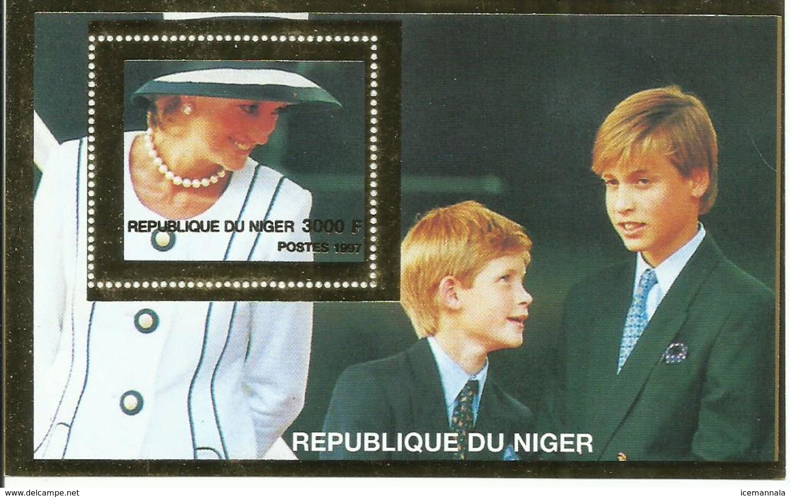 NIGER H/B   TEMA   PRINCESA DIANA    MNH  ** - Níger (1960-...)