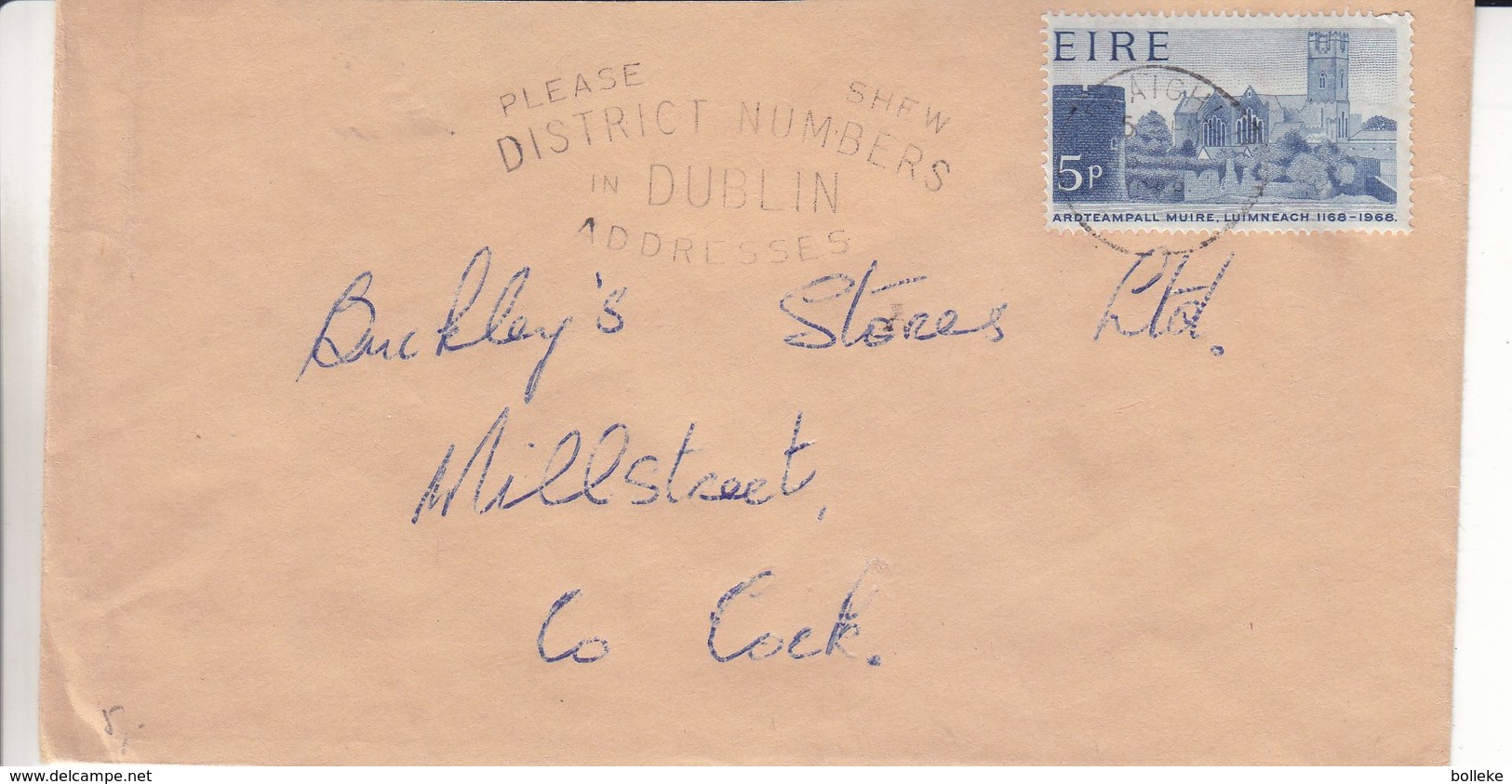 Irlande - Lettre De 1968 - Oblit Dublin - - Lettres & Documents