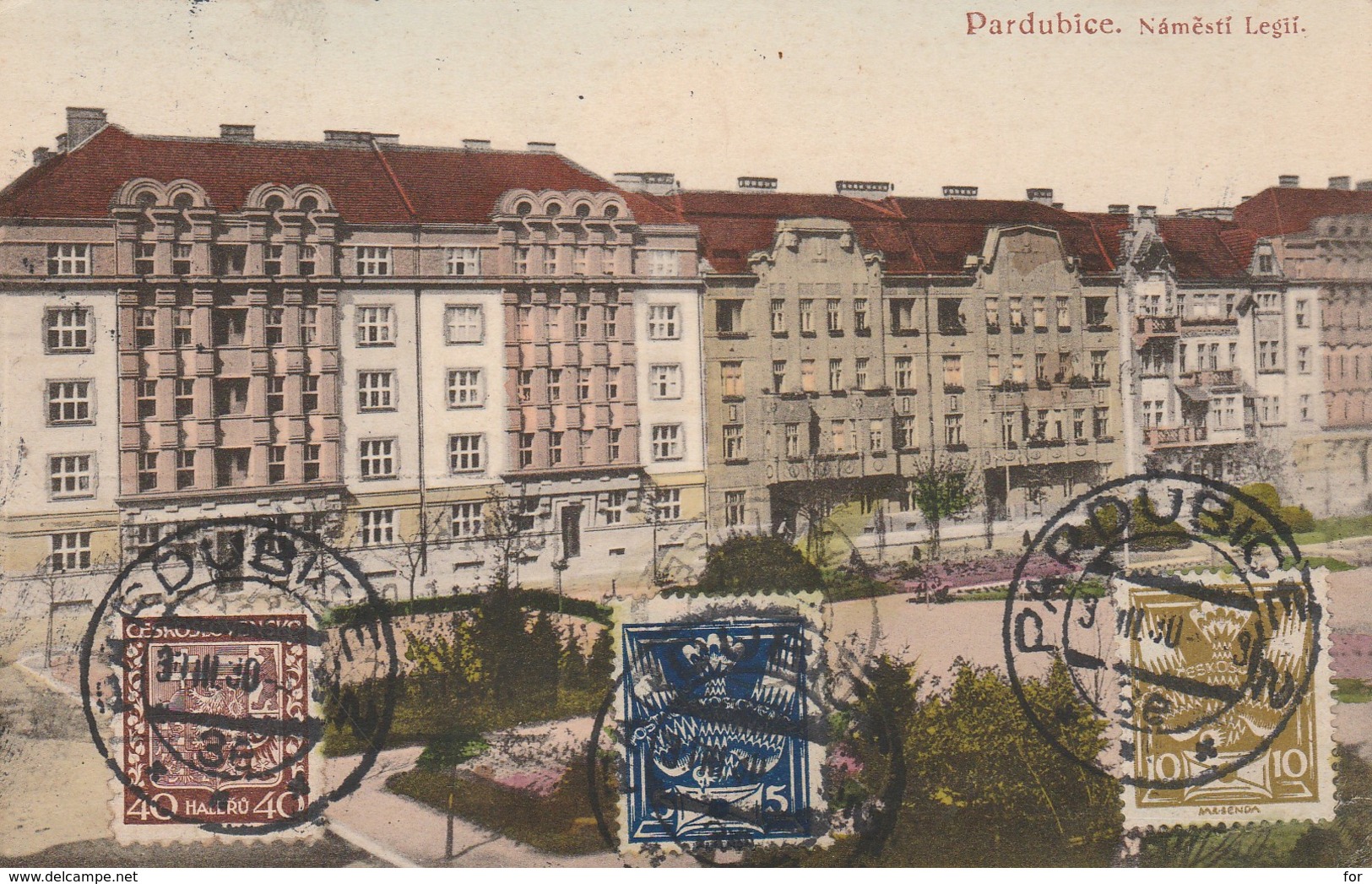 Tchéquie : PARDUBICE : Namesti Legii ( Au Dos Cachet De - Joseph RULE - ) - Tchéquie